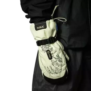 Рукавицы Public Network из коллаборации с мужчинами HOWL, цвет Public Print