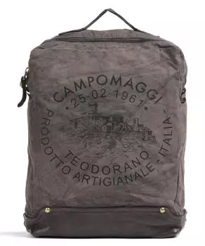 Рюкзак 13 парусина, мелкозернистая кожа Campomaggi, коричневый