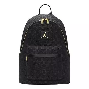 Рюкзак Air Jordan Gold Logo Monogram Backpack 'Black', черный