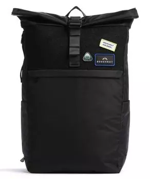 Рюкзак Airlines Jetpack с откидной крышкой 15 дюймов из переработанного нейлона Doughnut, черный