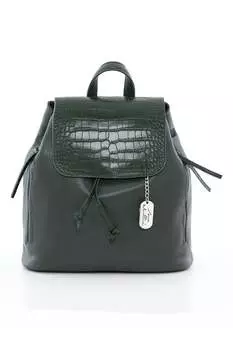 Рюкзак Amedea кожаный с шагренью Anna Morellini, зеленый