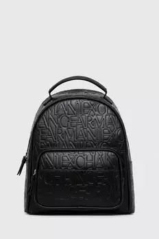Рюкзак женский Armani Exchange с тиснением, черный