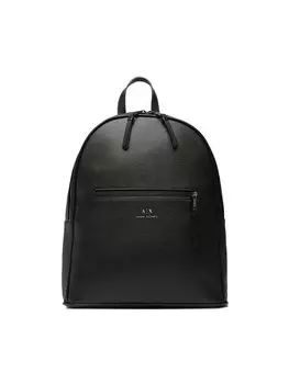 Рюкзак женский Armani Exchange из гладкой кожи, черный