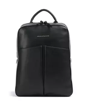 Рюкзак ashley 14 дюймов из мелкозернистой воловьей кожи Piquadro, черный