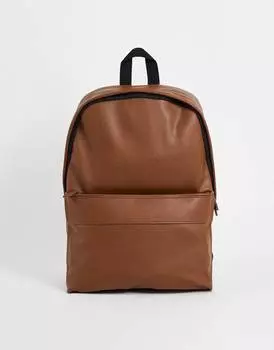 Рюкзак ASOS DESIGN из коричневой искусственной кожи
