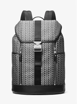 Рюкзак-Авиатор из жаккарда с логотипом Eli mk2000 Michael Kors, черный