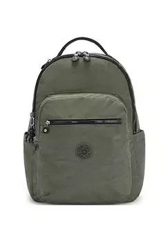 Рюкзак Basic Seoul Laptopfach 44 Cm Kipling, цвет green moss