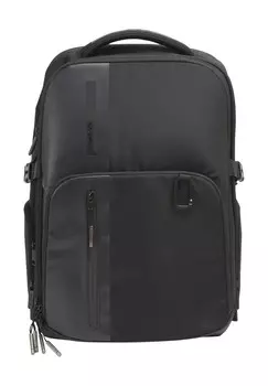 Рюкзак Biz2go, нейлон, однотонный, нагрудный ремень, внешние отделения, нагрудный ремень Samsonite, черный