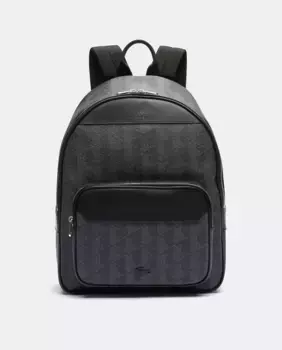 Рюкзак Blend из канвы Monogram Lacoste, черный
