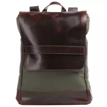 Рюкзак Buckle & Seam Annelotte Leder 40 cm Laptopfach, цвет green brown