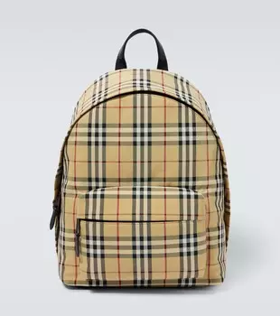 Рюкзак burberry в клетку Burberry, бежевый
