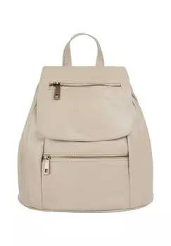 Рюкзак City, натуральная кожа, сделано в Италии Samantha Look, кремовый