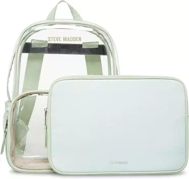 Рюкзак Clear Backpack w/ Tech Pouch Steve Madden, цвет Beige Clear