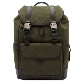 Рюкзак Coach League Backpack, цвет Army Green Signature Canvas