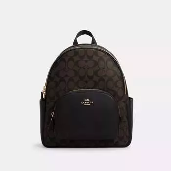 Рюкзак Coach Outlet Court из фирменной парусины, цвет Gold/Brown Black