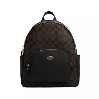 Рюкзак Coach Outlet Signature Canvas, золото/чёрно-коричневый