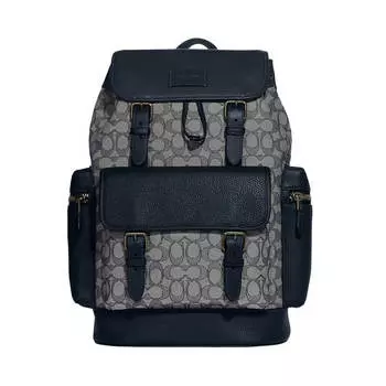 Рюкзак Coach Outlet Sprint In Signature Jacquard, чёрный/тёмно-синий