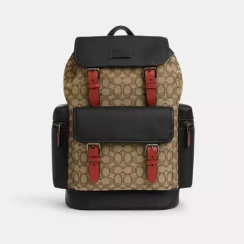 Рюкзак COACH Sprint, цвет Black Antique Nickel/Khaki/Black Multi