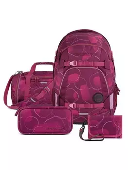 Рюкзак Coocazoo Schul Set „Berry Bubbles“ 4 teilig, цвет beere