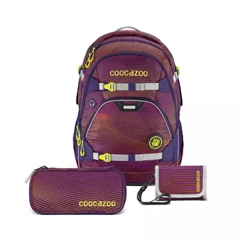 Рюкзак Coocazoo Schul-Set „Soniclights Purple“, 3-teilig, фиолетовый