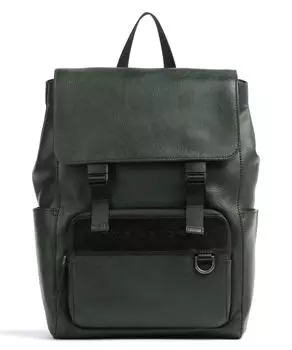 Рюкзак Damiano 13 дюймов из зернистой воловьей кожи The Bridge, зеленый