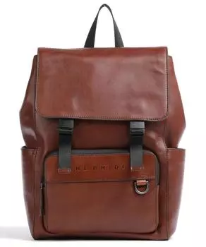 Рюкзак Damiano 13 дюймов из зернистой воловьей кожи The Bridge, коричневый