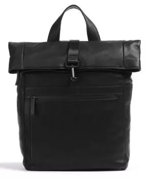 Рюкзак Den Haag Rolltop 14 дюймов из зернистой яловой кожи Leonhard Heyden, черный