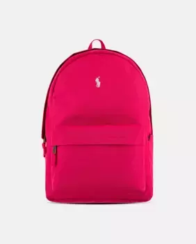Рюкзак для девочки с фирменным рисунком спереди Polo Ralph Lauren, розовый