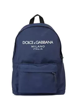 Рюкзак для мальчика с логотипом Dolce&Gabbana, синий