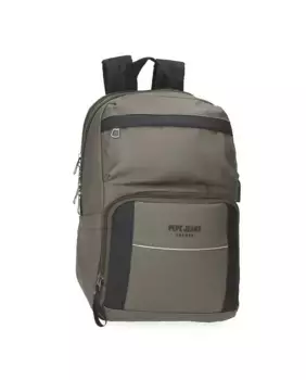 Рюкзак для ноутбука 13,3" Dortmund с передним карманом Pepe Jeans, зеленый
