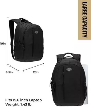 Рюкзак для ноутбука Dickies, водонепроницаемая сумка для ноутбука в колледже, подходит для ноутбука 15,6 дюйма