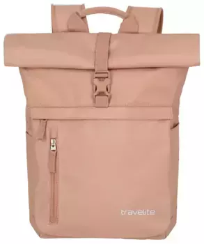 Рюкзак для отдыха Travelite "BASICS Rollup Backpack", рабочий рюкзак, спортивный рюкзак, дорожный рюкзак, школьный рюкзак, цвет Puderrosa