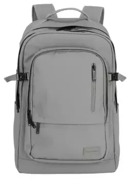 Рюкзак для отдыха Travelite "Брезентовый рюкзак BASICS", школьный рюкзак, рабочий рюкзак, дорожный рюкзак с отделением для ноутбука 15,6 дюйма, серый
