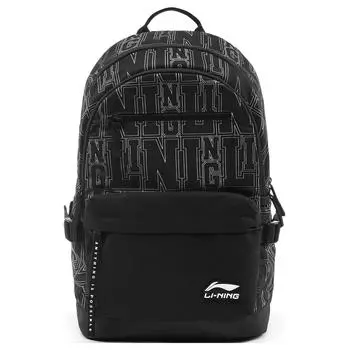 Рюкзак для студентов LiNing Sports Life Collection из полиэстера, унисекс, черный