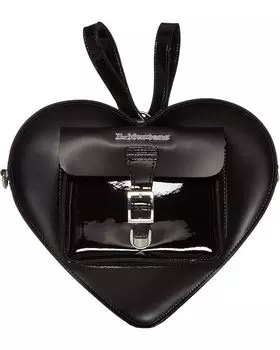 Рюкзак Dr. Martens Heart Shaped Leather Backpack, цвет Black/Black/Black Kiev/Patent Lamper/Smooth