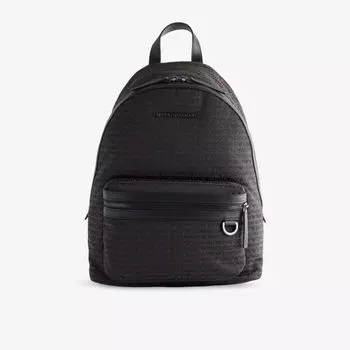 Рюкзак джинсовый Emporio Armani с жаккардовым узором, черный