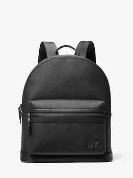 Рюкзак Edison из устойчивой к царапинам кожи с перекрестной текстурой Michael Kors, черный