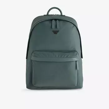 Рюкзак Emporio Armani нейлоновый с логотипом, зеленый