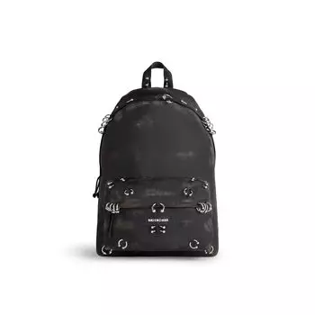 Рюкзак Explorer с пирсингом BALENCIAGA, черный