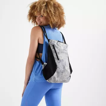 Рюкзак Fitness 15 л принт серый DOMYOS, серый черный