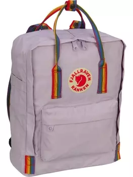 Рюкзак FJLLRVEN/Backpack Kanken Rainbow, цвет Pastel Lavender/Rainbow Pattern