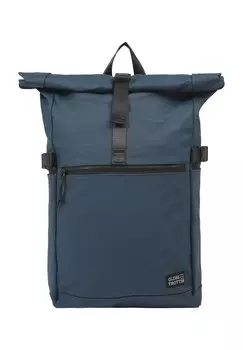 Рюкзак Габи, нашивка, однотонный, 43 см Globetrotter, темно-синий