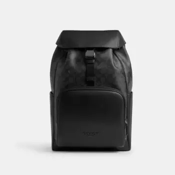 Рюкзак гонщик COACH, цвет gunmetal/charcoal/black