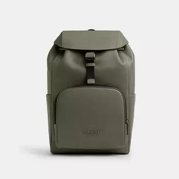 Рюкзак гонщик COACH, цвет gunmetal/military green