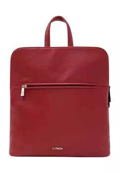 Рюкзак городской, магнитная застежка, эмблема, женский L.CREDI, красный