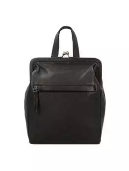 Рюкзак Greenburry Vintage washed City Rucksack Leder 27 cm, черный