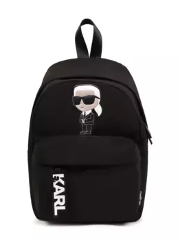 Рюкзак Ikon с аппликацией Karl KARL LAGERFELD KIDS, черный