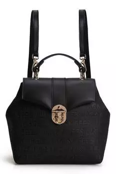 Рюкзак из экокожи с кепкой Lucky Bees, черный