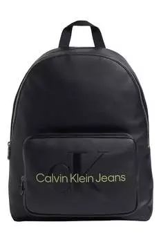 Рюкзак из экокожи с логотипом Calvin Klein Jeans, черный
