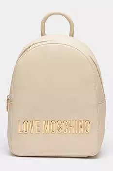 Рюкзак из экокожи с логотипом Love Moschino, белый
